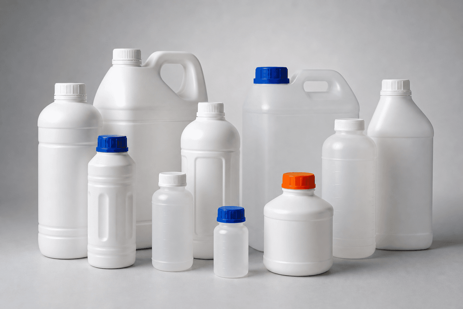 HDPE bottles for industrial liquids