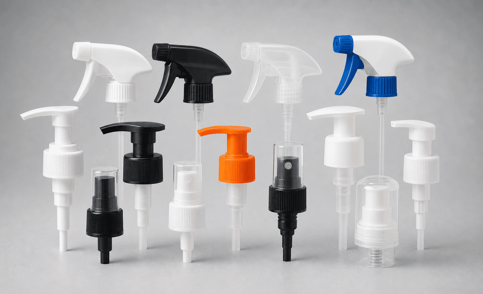 Plastic pump dispensers